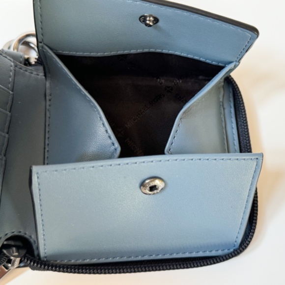 Michael Kors Cooper Ombre Zip Around Wallet MK Denim - Picture 9 of 13